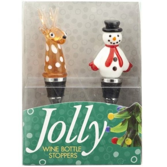 LS Arts WAX-010 Bottle Stopper - Reindeer,Snowman - Picture 1 of 1